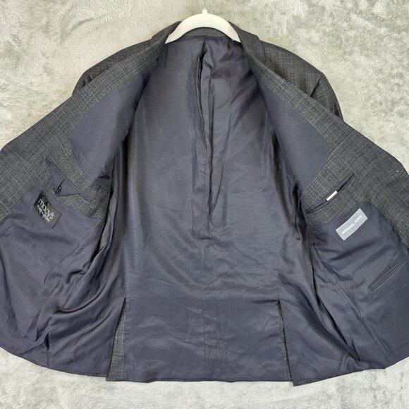 Michael Kors Blazer Mens 44S Gray Check Two Button Sport Coat Suit Jacket - Picture 3 of 12